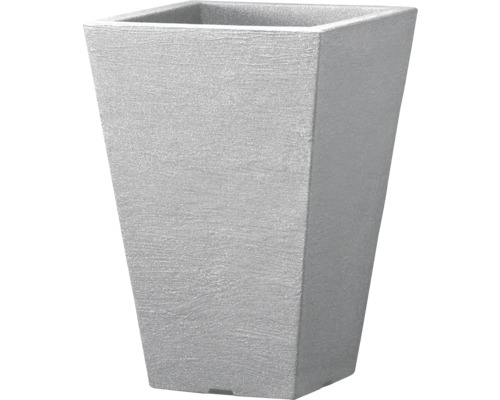 Blumentopf Capri Kunststoff 35 x 35 x 55 cm steingrau Quadratischer Pflanztopf aus Kunststoff