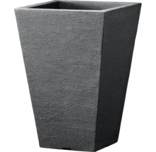 Grauer, quadratischer Pflanzkübel