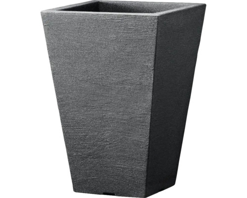 Blumentopf Capri Kunststoff 35 x 35 x 55 cm anthrazit Grauer, quadratischer Pflanzkübel