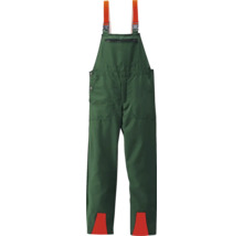 Grüne Arbeitslatzhose mit Taschen und Trägern