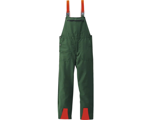 Grüne Arbeitslatzhose mit Taschen und Trägern