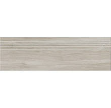 Keramikfliese mit Holzoptik und Rillenstruktur