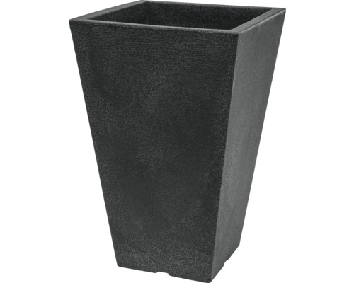 Blumentopf Capri Kunststoff 27 x 27 x 45 cm anthrazit Quadratischer Pflanzkübel aus Kunststoff