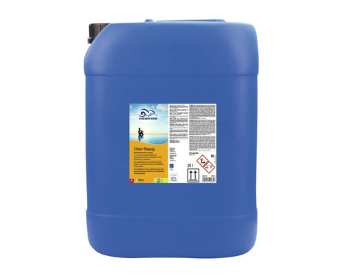 Chemoclor flüssig Planet Pool 24 kg Kanister mit flüssigem Chlor zur Desinfektion von Schwimmbadwasser