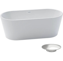 Freistehende Badewanne mit Ablaufgarnitur