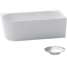 Rechteckige Badewanne mit Ablaufgarnitur