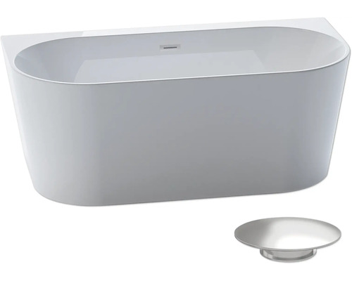 Freistehende Badewanne mit Ablaufgarnitur