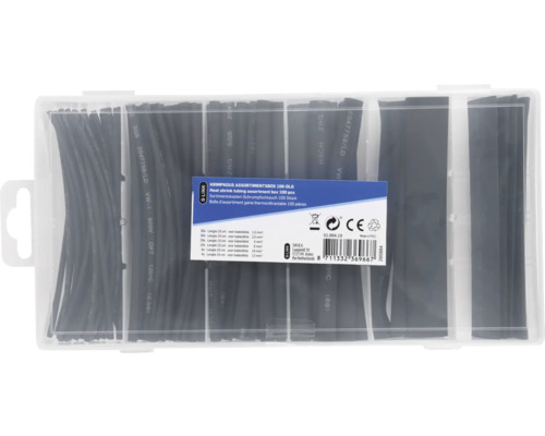 Sortimentskasten Schrumpfschlauch, 100 Stück