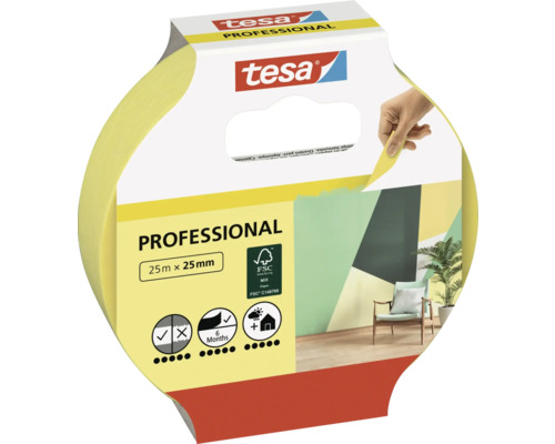 Tesa Professional Abdeckband, 25 Meter mal 25 Millimeter
