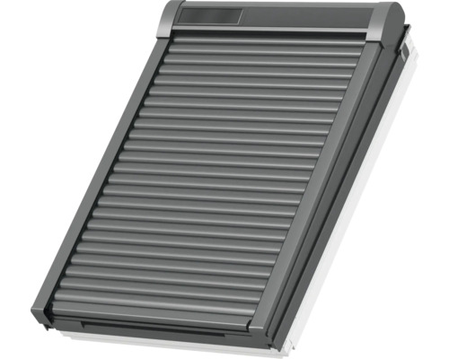 Velux Rollladen solarbetrieben SSL SK10 0000K 66x118cm inkl. Funk-Wandschalter Geschlossener Dachfensterrollladen zur Verdunkelung und zum Schutz vor Witterungseinflüssen
