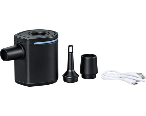 Elektrische Luftpumpe mit Aufsätzen und Ladekabel