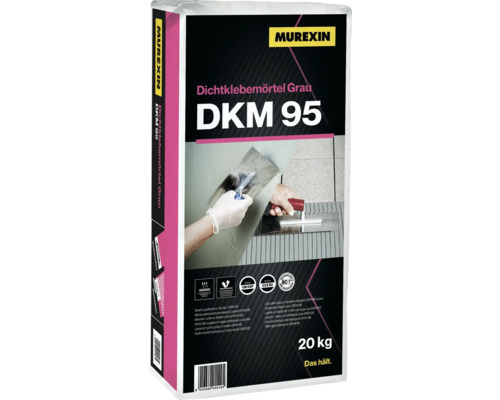 Dichtklebemörtel Murexin DKM 95 grau 20 kg Murexin DKM 95 Dichtklebemörtel Grau, 20 Kilogramm Sack