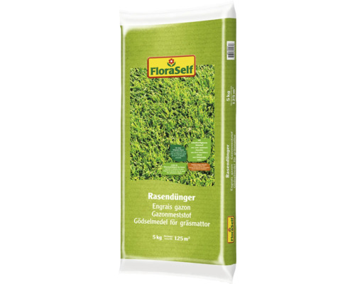 FloraSelf Rasendünger 5 kg für 125 Quadratmeter