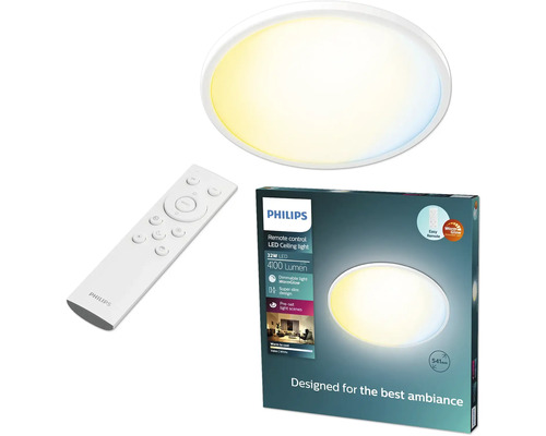 Philips Deckenleuchte mit Fernbedienung, 32 Watt LED, 4100 Lumen, warmes bis kühles Licht