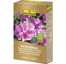 FloraSelf Moorbeetdünger, 1,5 kg Packung mit Blumenabbildung