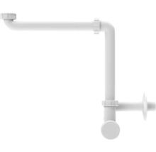 Weißer Siphon für Waschbecken