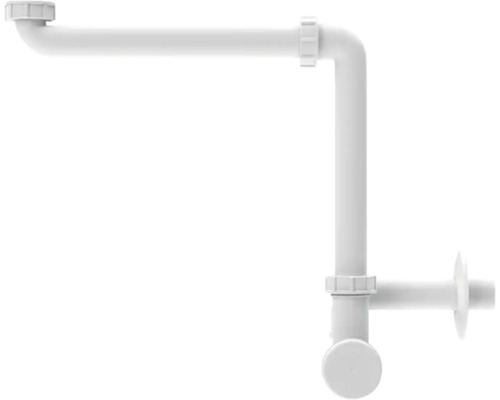 Weißer Siphon für Waschbecken