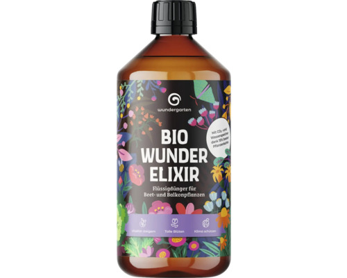 Wunderelixier für Beet & Balkon 1 L Bio Flüssigdünger für Beet- und Balkonpflanzen von Wundgarten im Behälter