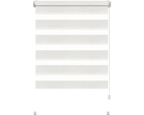 Doppelrollo weiß gestreift 4,5 cm Doppelrollo für Fenster