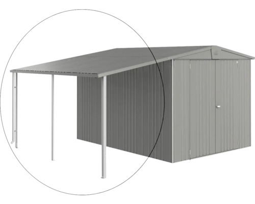 Metall Gerätehaus mit Anbau