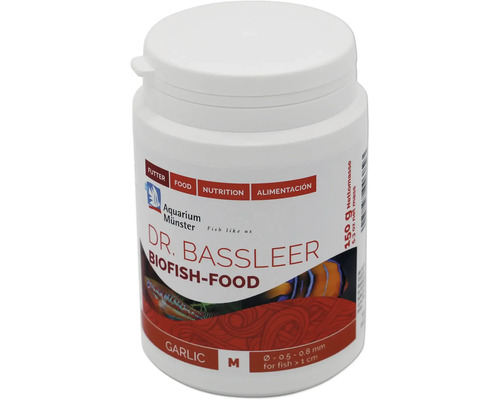 Aquariumfischfutter Aquarium Münster Dr. Bassleer Biofish Food garlic M 150 g Dr. Bassleer Biofish-Food Knoblauch Fischfutter, 150 Gramm