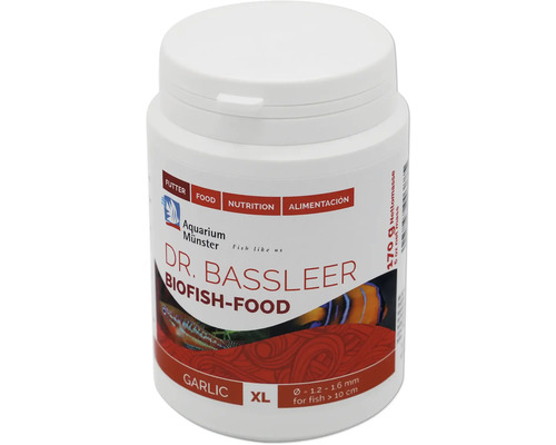 Aquariumfischfutter Aquarium Münster Dr. Bassleer Biofish Food garlic Xl 170 g Dr. Bassleer Biofish-Food Knoblauch Fischfutter