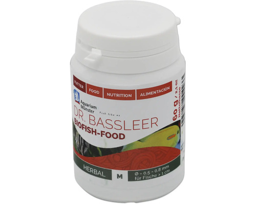 Aquariumfischfutter Aquarium Münster Dr. Bassleer Biofish Food Herbal M 60 g Dr. Bassleer Biofish-Food für Fische, Nettogewicht 60 Gramm