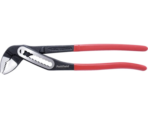 Wasserpumpenzange Pattfield 250 mm durchgesteckt, Stahl Wasserpumpenzange mit verstellbarem Gelenk und Griffen