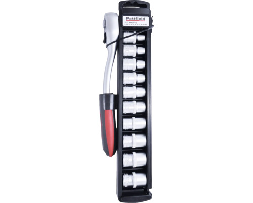 Pattfield Steckschlüsselsatz 12.7 mm mit Ratsche und verschiedenen Stecknüssen