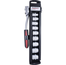 Pattfield Steckschlüssel-Satz 9,53 mm mit Ratschengriff und Steckschlüsseln in verschiedenen Größen.