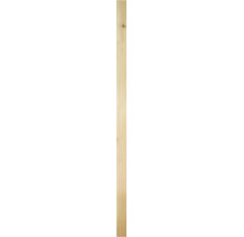 Gehobeltes Holzbrett mit sichtbarer Maserung und Astloch.