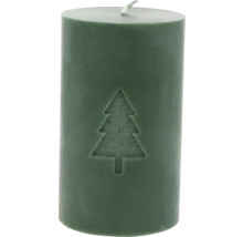 Zylinderkerze mit Tannenbaum Motiv