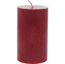Kerze mit Tannenbaum-Motiv