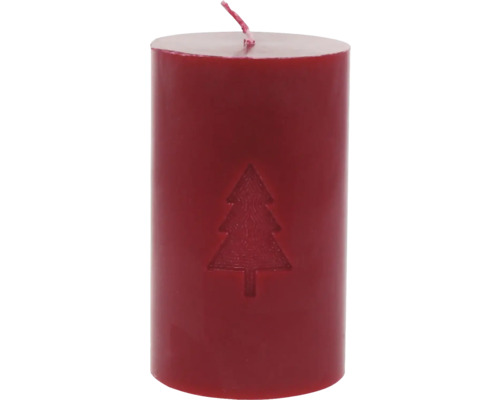 Kerze mit Tannenbaum-Motiv