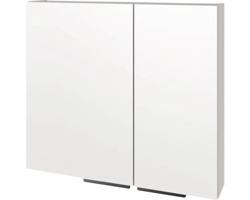 Spiegelschrank Devo Vena 2.0 2-türig 80x15x70 cm recht mit Griff schwarz stone grey Weißer Spiegelschrank mit zwei Türen
