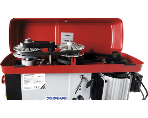 Holzmann Ständerbohrmaschine mit geöffnetem Gehäuse