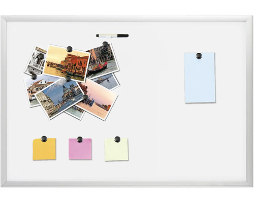 Magnettafel Whiteboard weiß 40x60 cm Magnettafel mit Fotos, Notizen und Stift