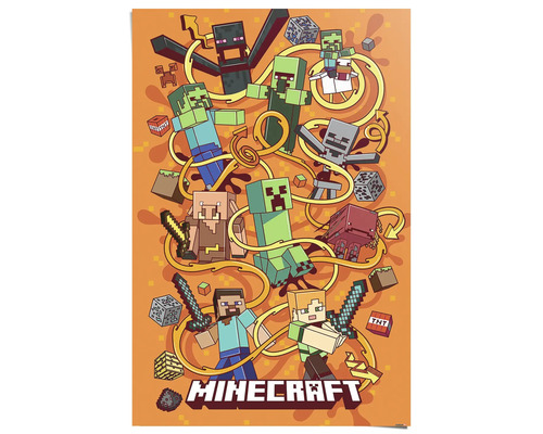 Minecraft Poster mit verschiedenen Charakteren
