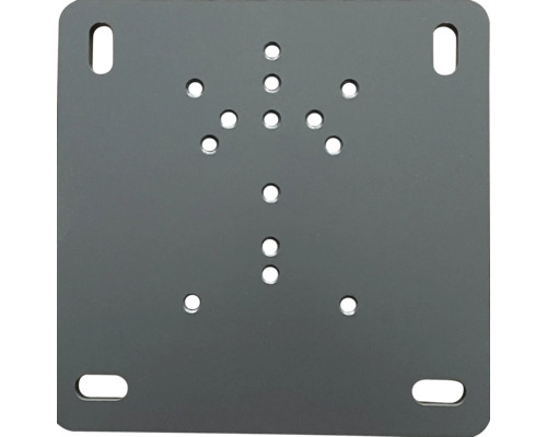 SOLUNA Universal Montaegplatte 450x250 mm RAL 8022 schwarzbraun für SOLUNA Markisen Comfort, Concept, Exclusiv ,Exquisit, Proof, Trend Metallplatte mit Befestigungslöchern