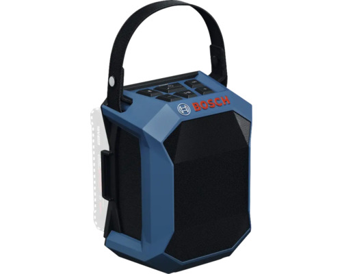 Bosch Baustellenradio mit Tragegriff und Bedienelementen
