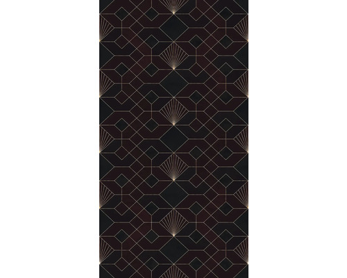 Geometrisches Tapetenmuster mit Fächer- und Rautenmotiven