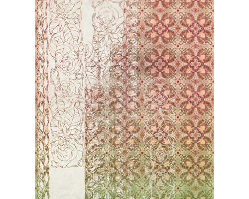 Tapete mit Rosen- und floralem Muster