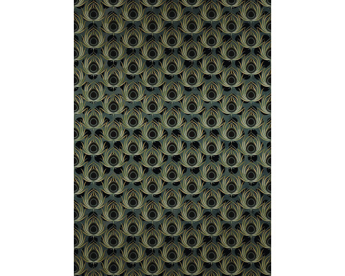 Tapete mit Pfauenfederdesign