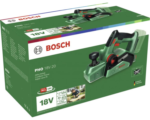 Bosch PHO 18V-20 Akku Hobel in Produktverpackung