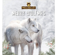 Wolfsblut Adventskalender für Hunde mit dem Schriftzug Frohe Wolfsblut Weihnachten