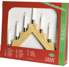 Dekorativer Lichterbogen mit sieben Lampen in Produktverpackung.