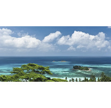 Landschaft mit Meer, Inseln und Vegetation