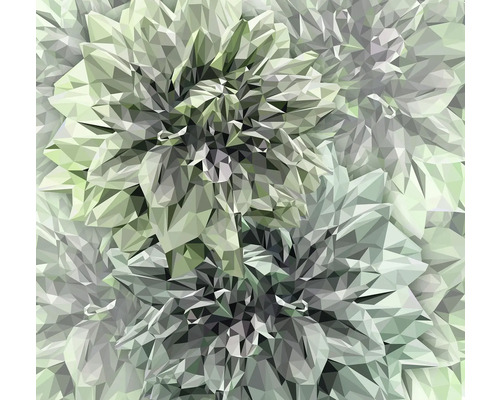 Abstrakte Darstellung einer Dahlie mit geometrischen Formen