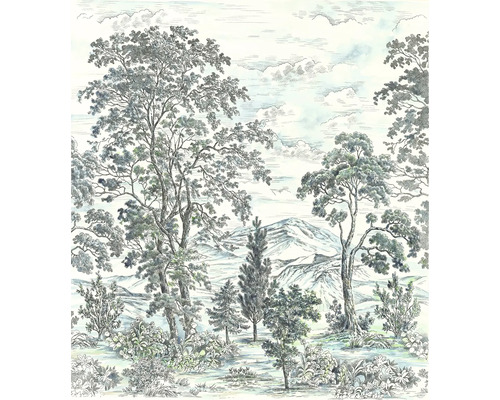 Tapete mit Waldlandschaft-Motiv