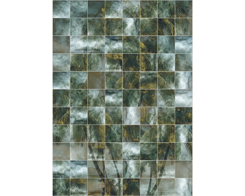 Fliesenmuster mit Palmenmotiv für Wand- und Bodengestaltung